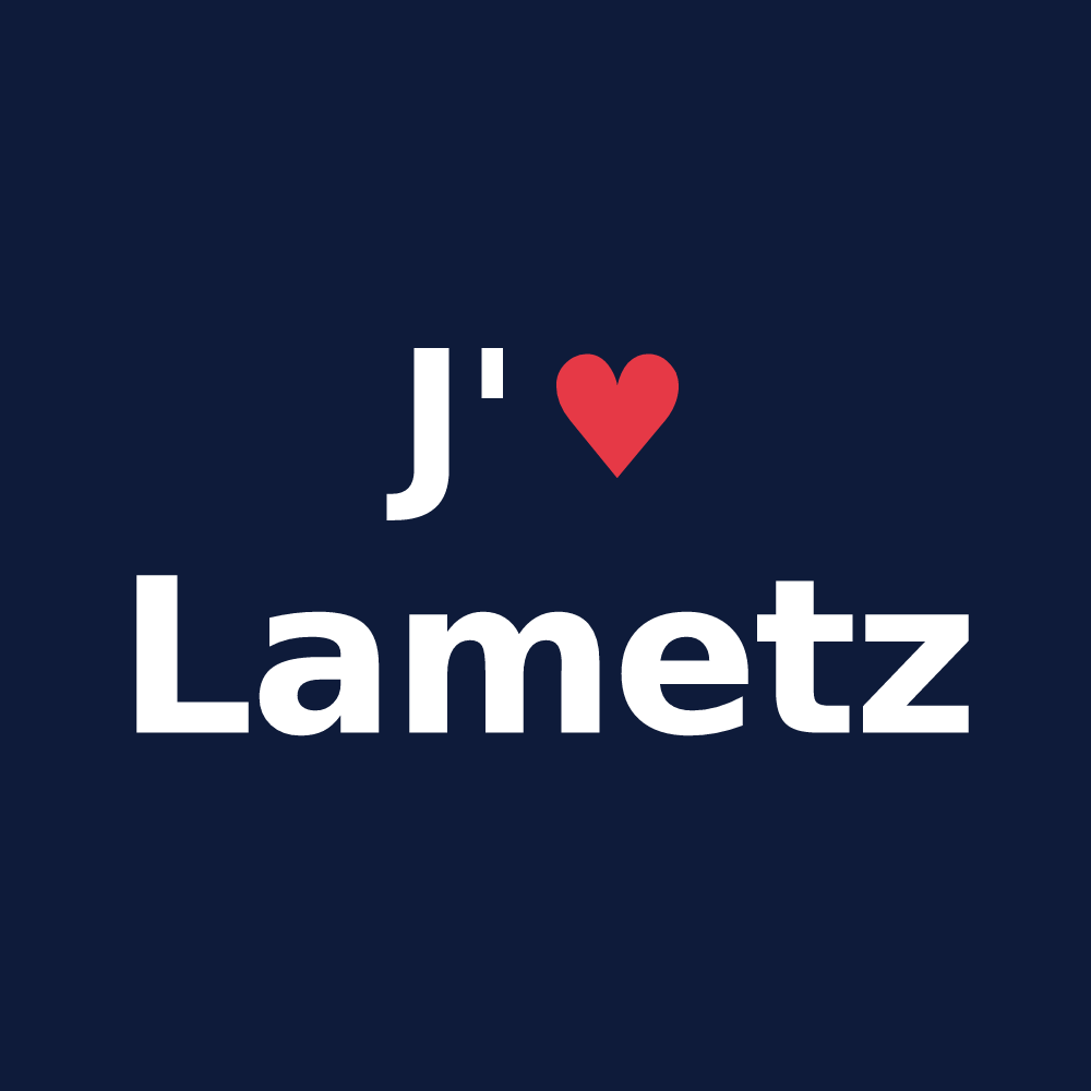 T-shirt personnalisé Lametz — design J'aime Lametz
