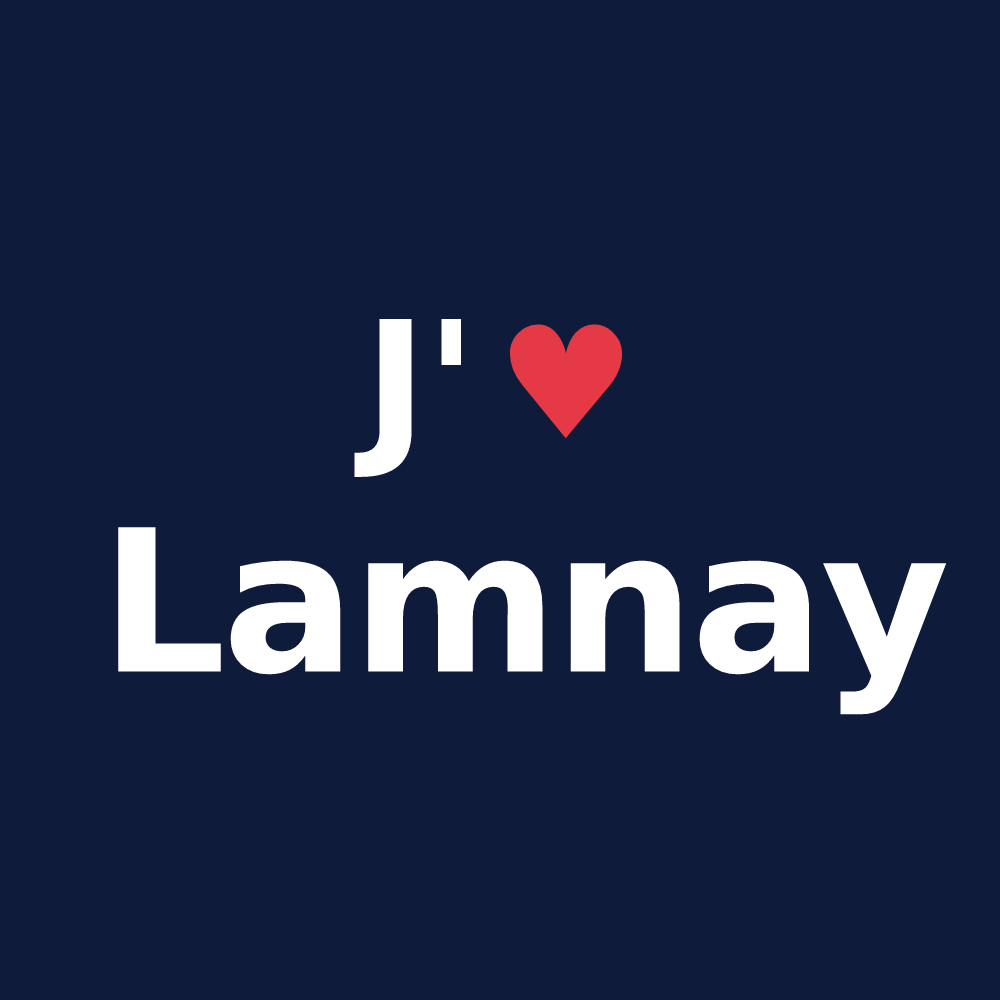 T-shirt personnalisé Lamnay — design J'aime Lamnay