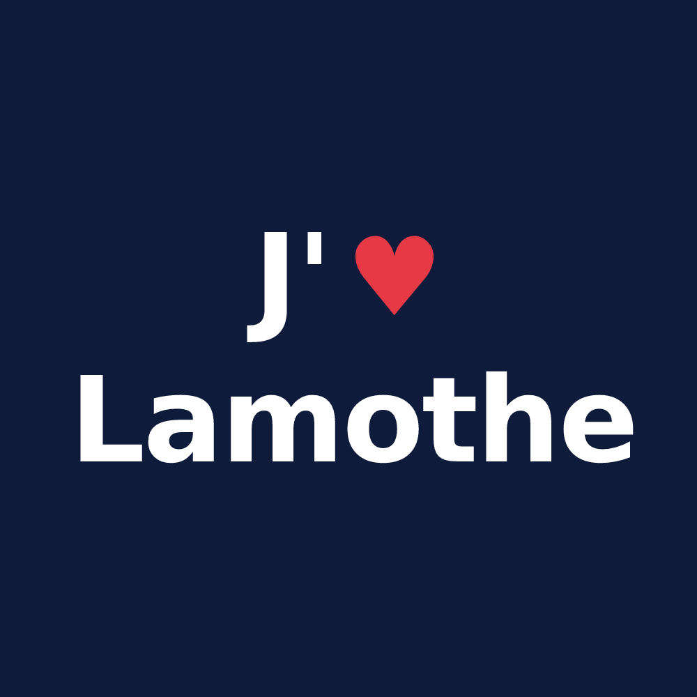 T-shirt personnalisé Lamothe — design J'aime Lamothe