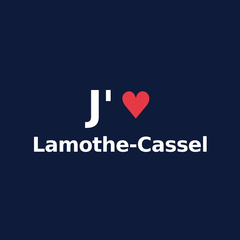 T-shirt personnalisé Lamothe-Cassel — design J'aime Lamothe-Cassel