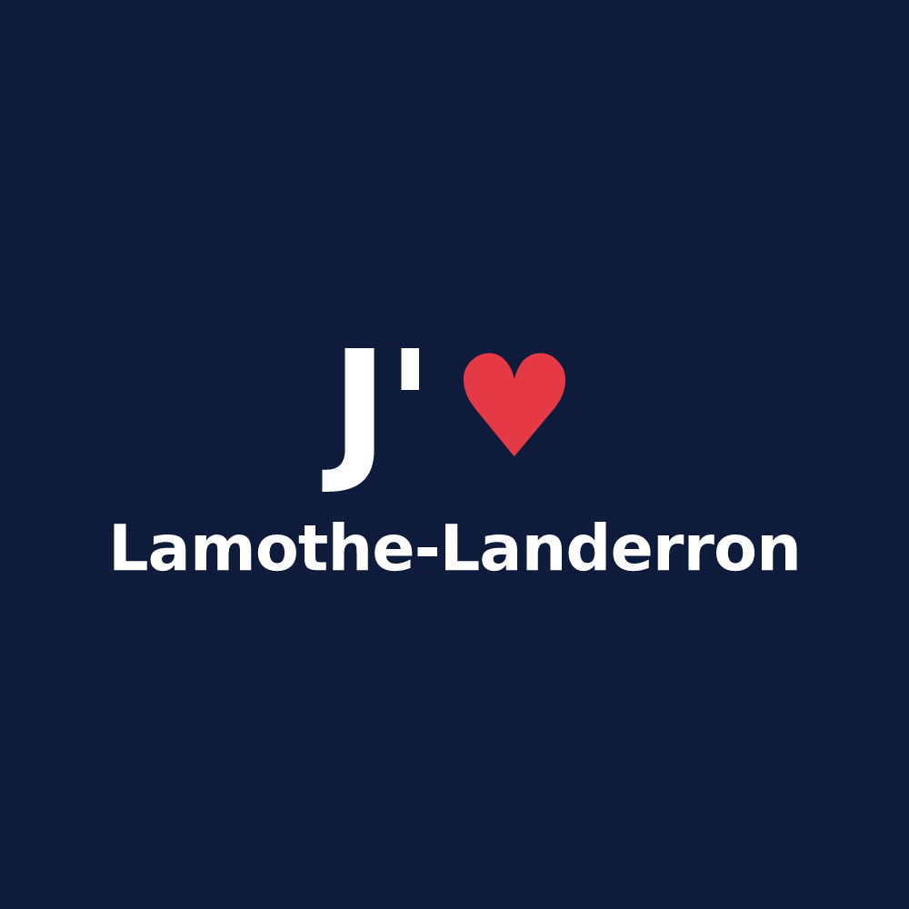 T-shirt personnalisé Lamothe-Landerron — design J'aime Lamothe-Landerron