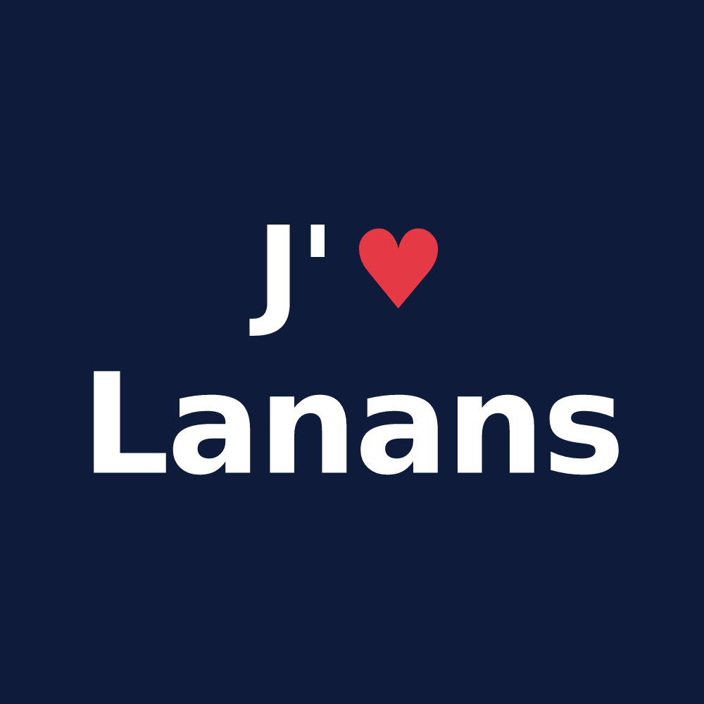 T-shirt personnalisé Lanans — design J'aime Lanans