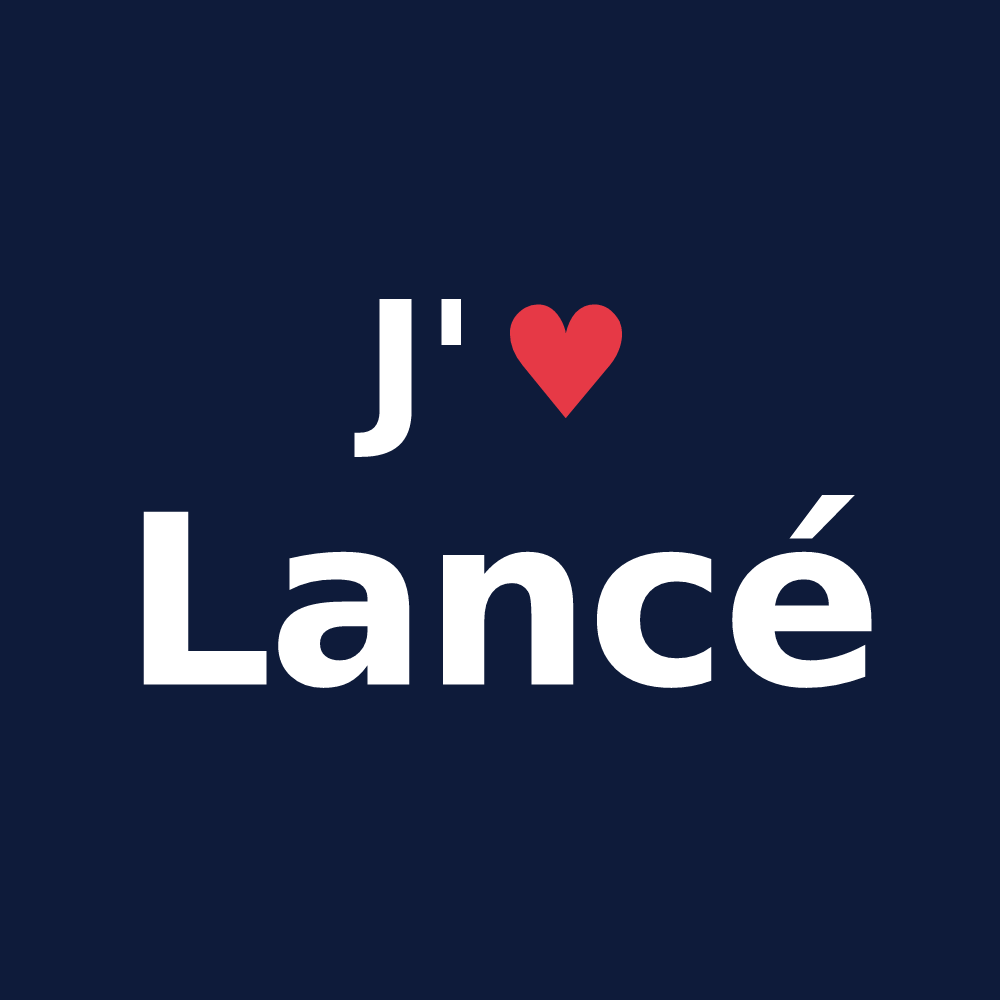 T-shirt personnalisé Lancé — design J'aime Lancé