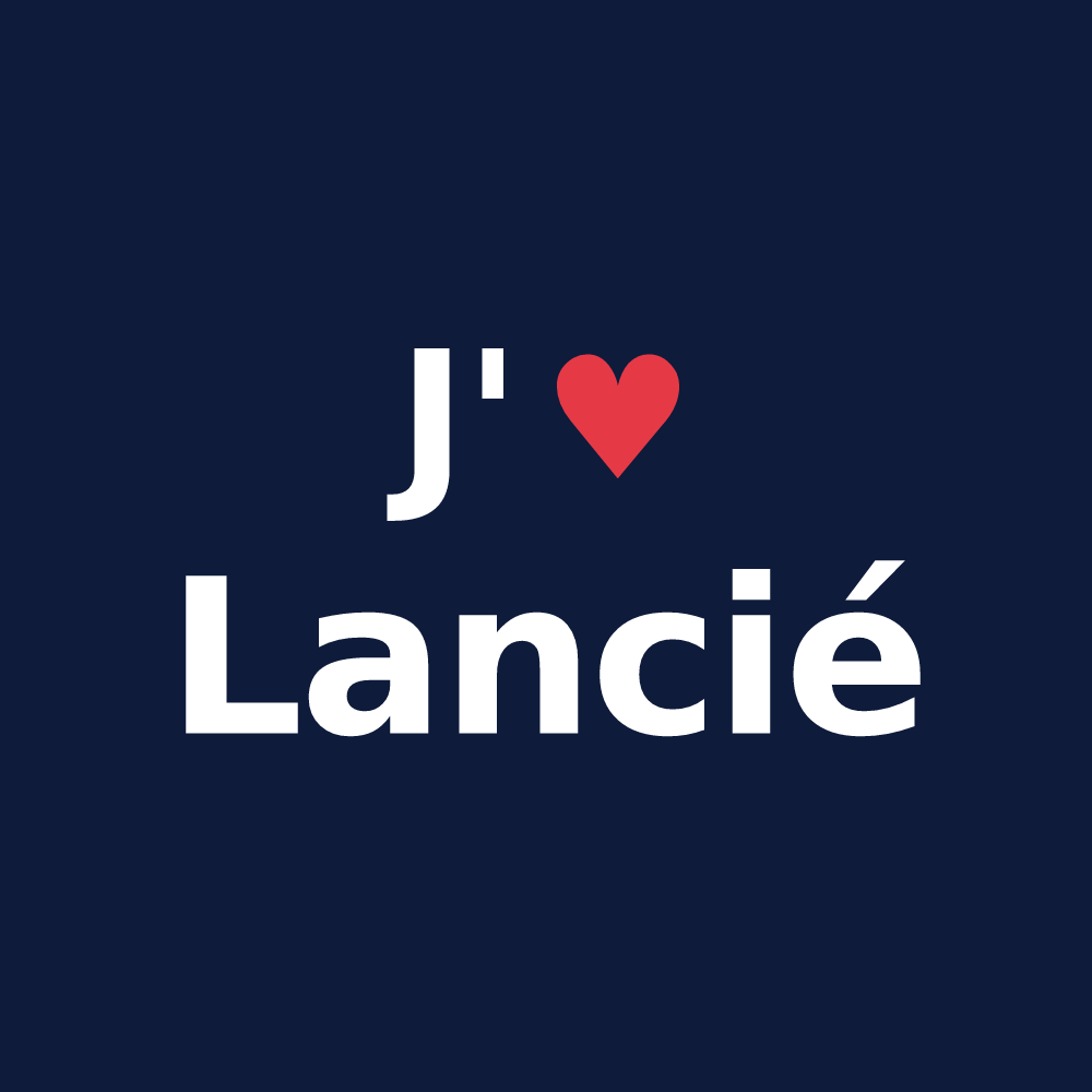 T-shirt personnalisé Lancié — design « J'aime Lancié » imprimé sur le t-shirt