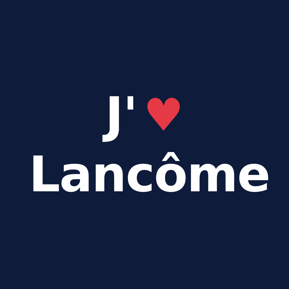 T-shirt personnalisé Lancôme — design J'aime Lancôme