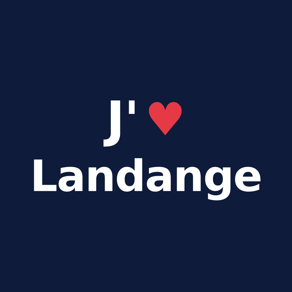 T-shirt personnalisé Landange — design J'aime Landange