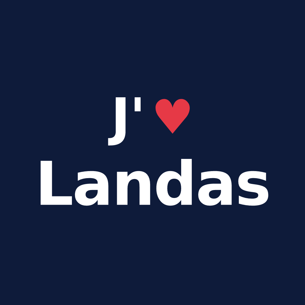 T-shirt personnalisé Landas — design J'aime Landas