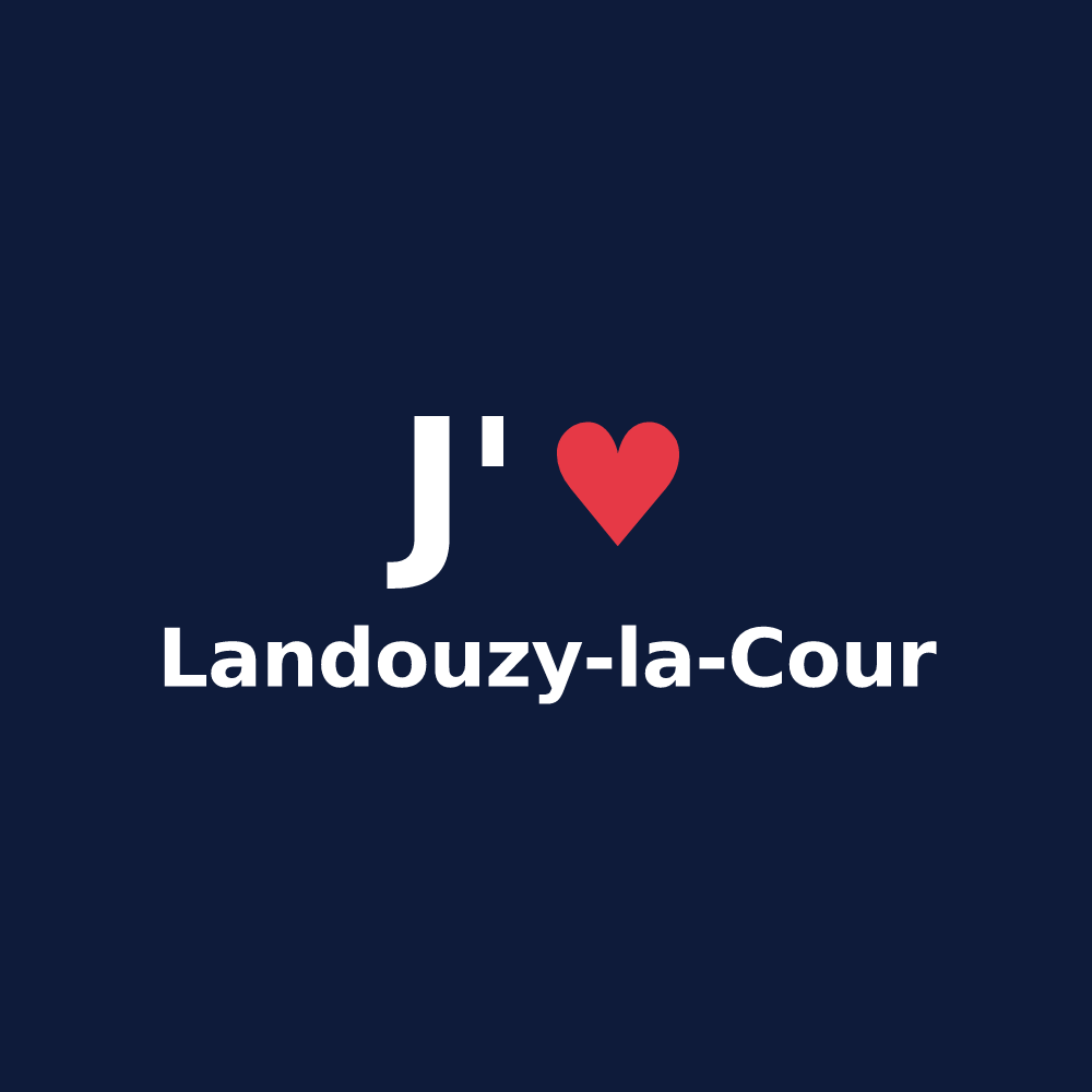 T-shirt personnalisé Landouzy-la-Cour — design J'aime Landouzy-la-Cour