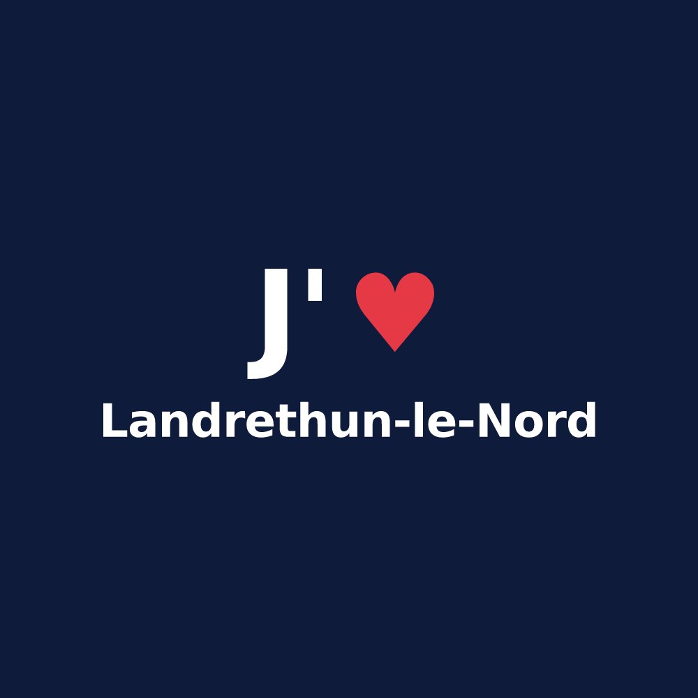 T-shirt personnalisé Landrethun-le-Nord — design J'aime Landrethun-le-Nord