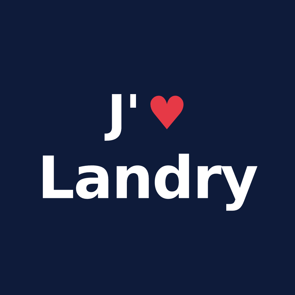 T-shirt personnalisé Landry — design J'aime Landry