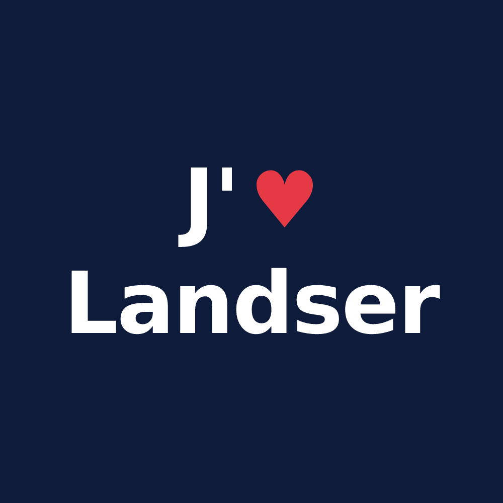 T-shirt personnalisé Landser — design J'aime Landser