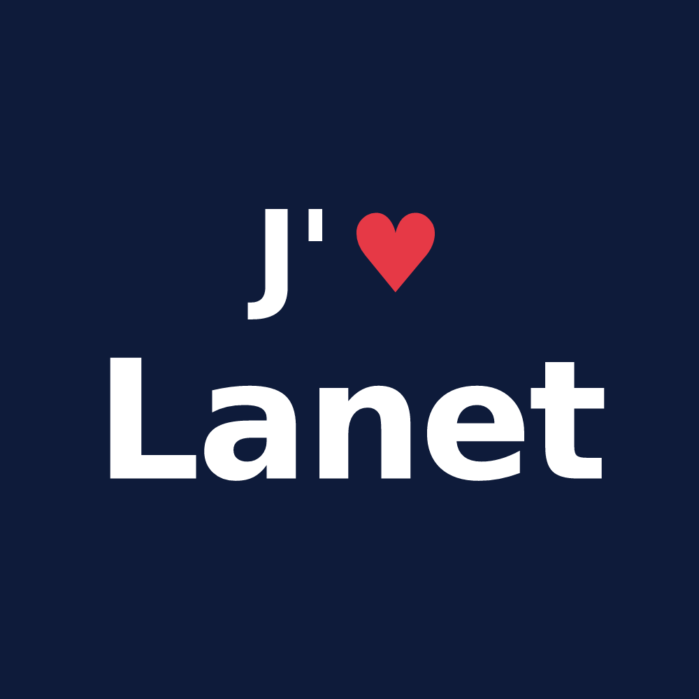 T-shirt personnalisé Lanet — design J'aime Lanet