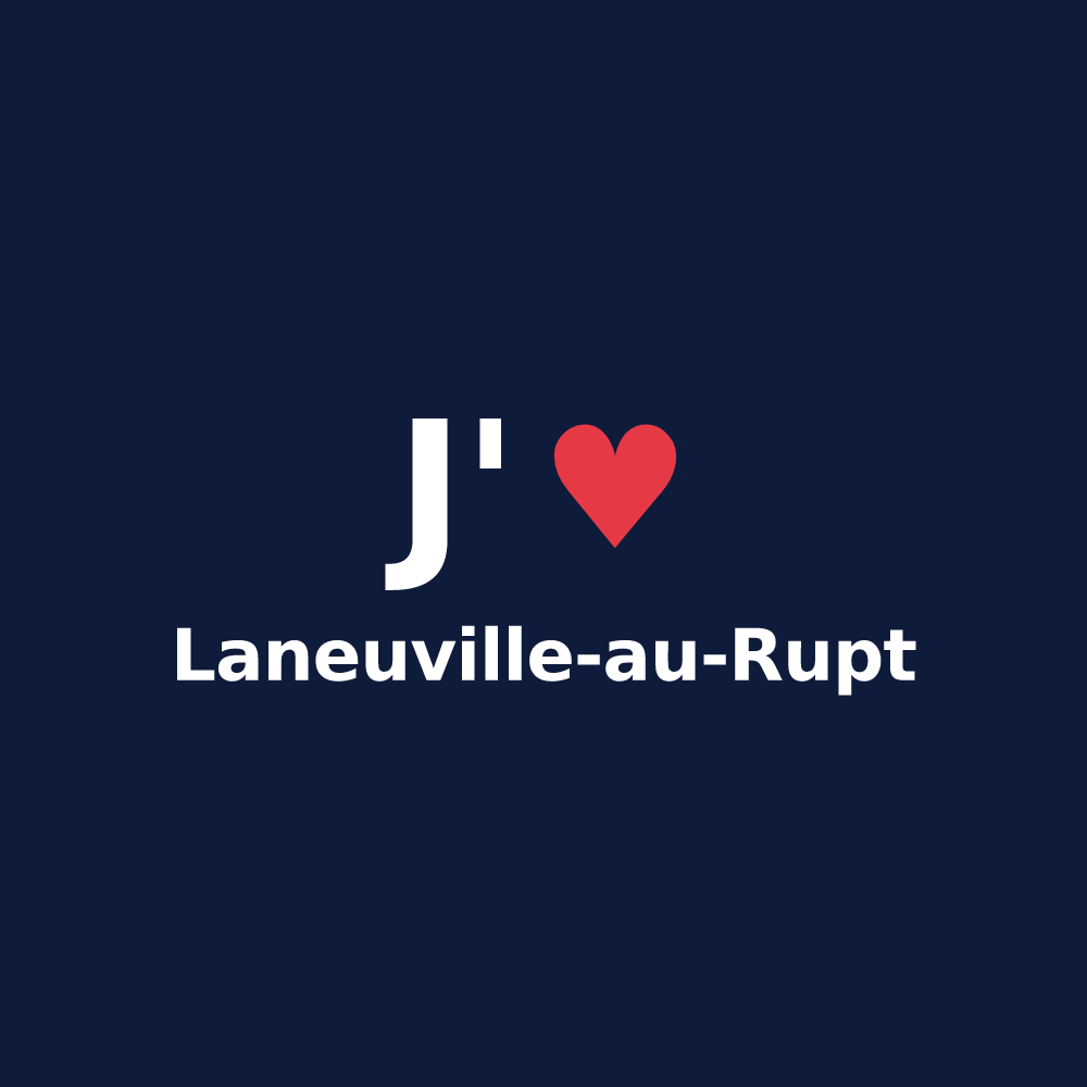 T-shirt personnalisé Laneuville-au-Rupt — design J'aime Laneuville-au-Rupt