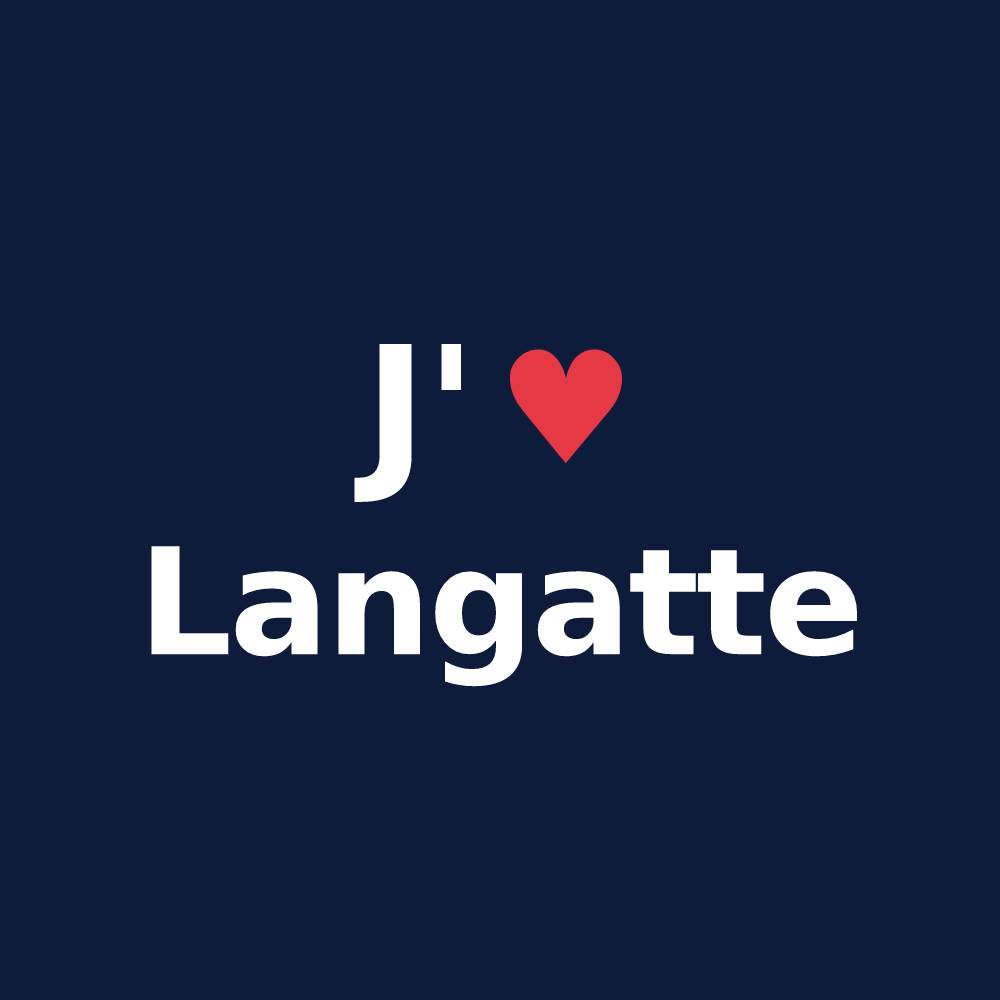 T-shirt personnalisé Langatte — design J'aime Langatte
