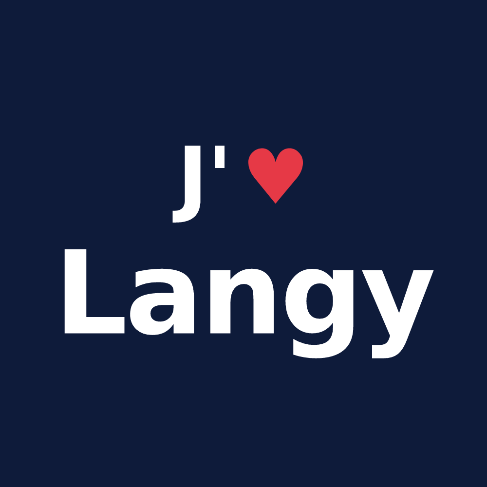 T-shirt personnalisé Langy — design J'aime Langy