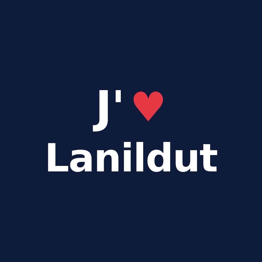 T-shirt personnalisé Lanildut — design J'aime Lanildut