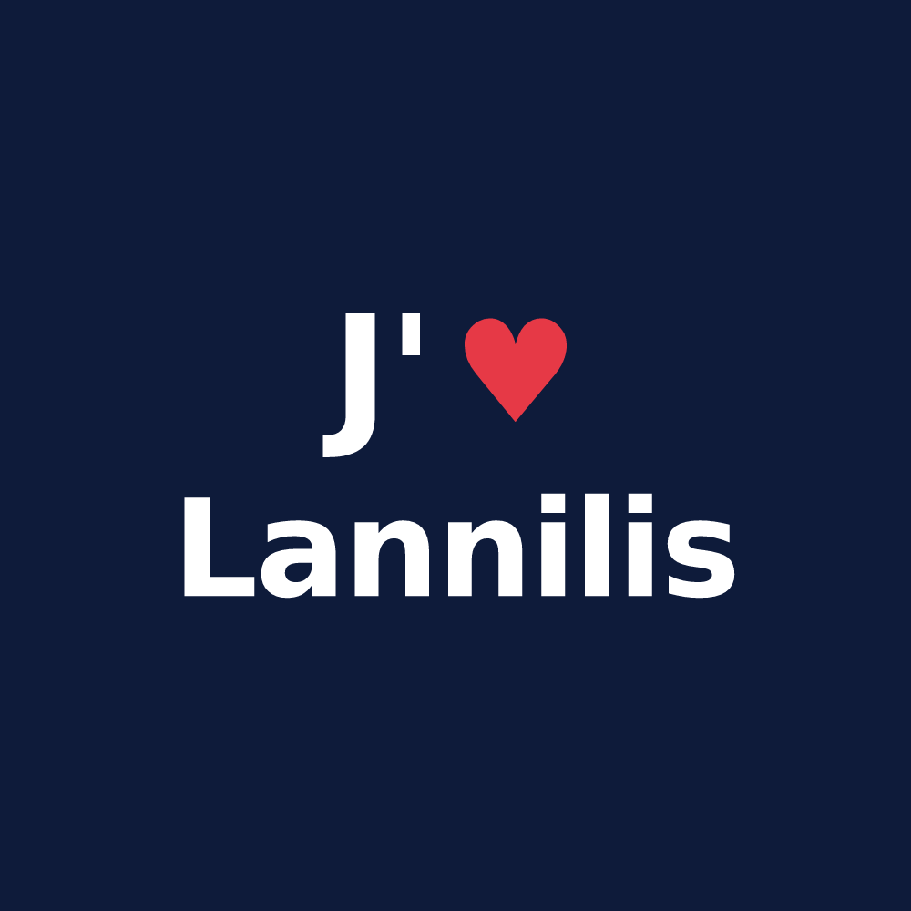 T-shirt personnalisé Lannilis — design J'aime Lannilis