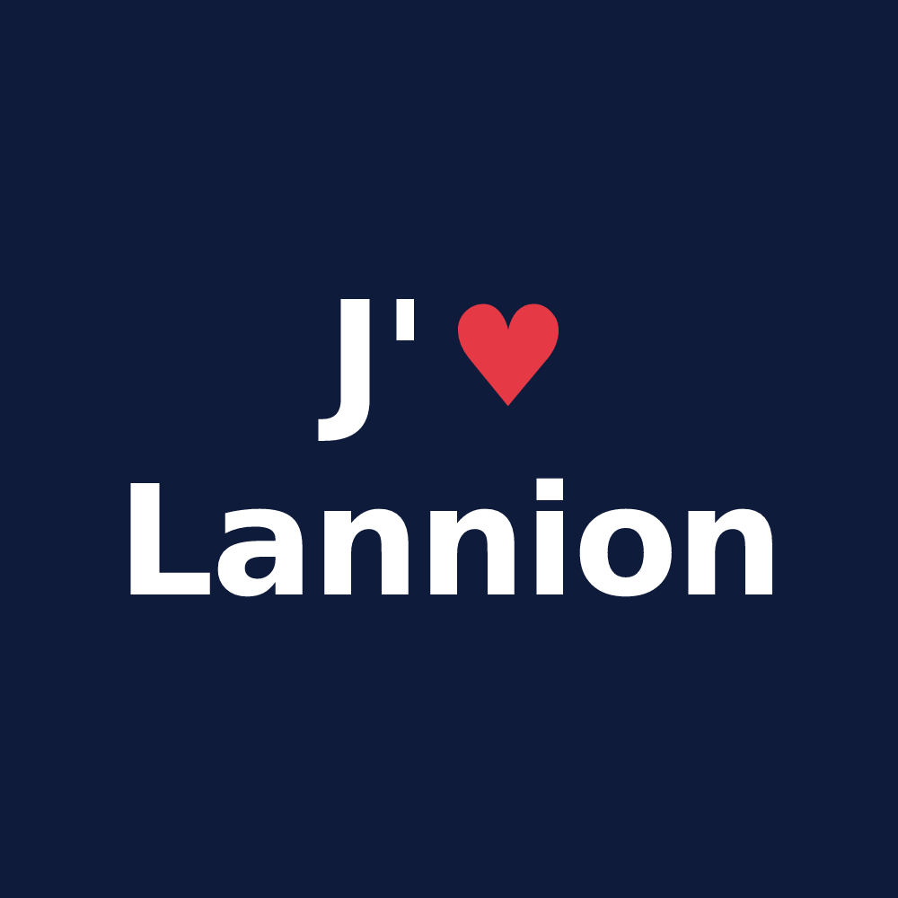 T-shirt personnalisé Lannion — design J'aime Lannion