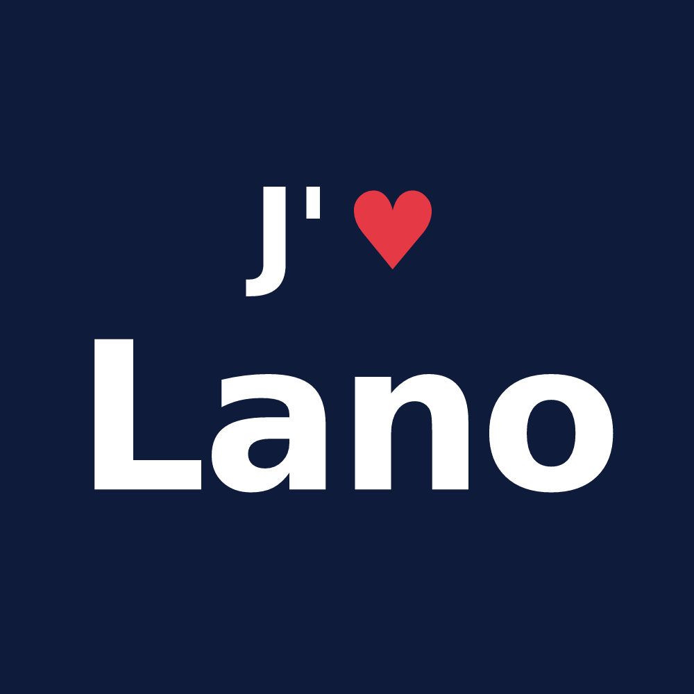 T-shirt personnalisé Lano — design J'aime Lano