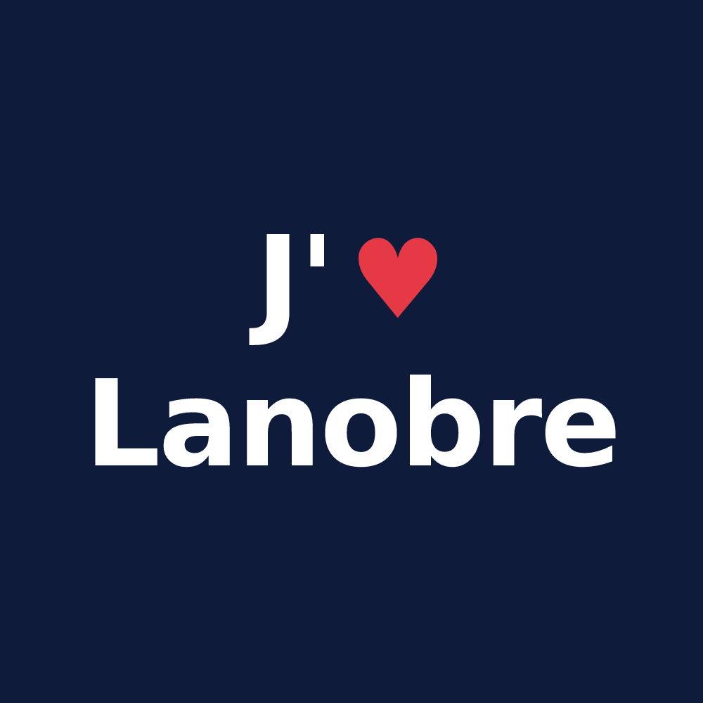 T-shirt personnalisé Lanobre — design J'aime Lanobre