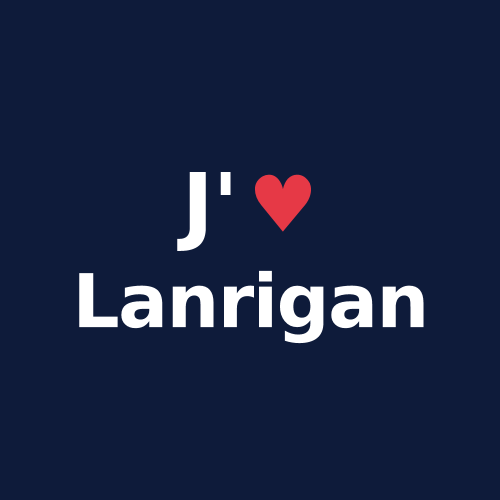 T-shirt personnalisé Lanrigan — design J'aime Lanrigan