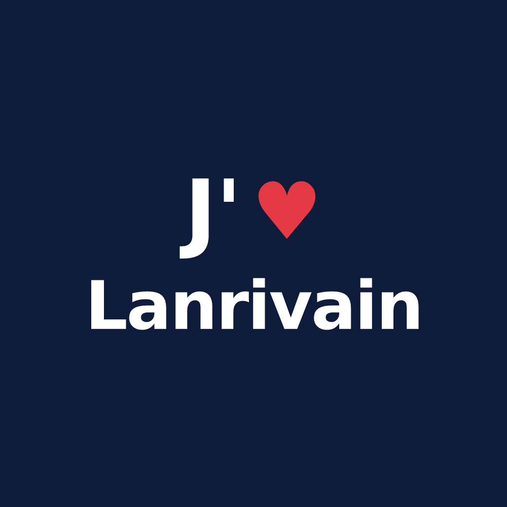 T-shirt personnalisé Lanrivain — design J'aime Lanrivain