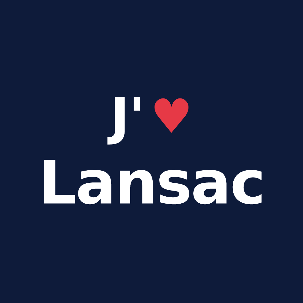 T-shirt personnalisé Lansac — design J'aime Lansac