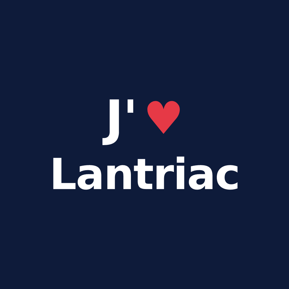 T-shirt personnalisé Lantriac — design J'aime Lantriac