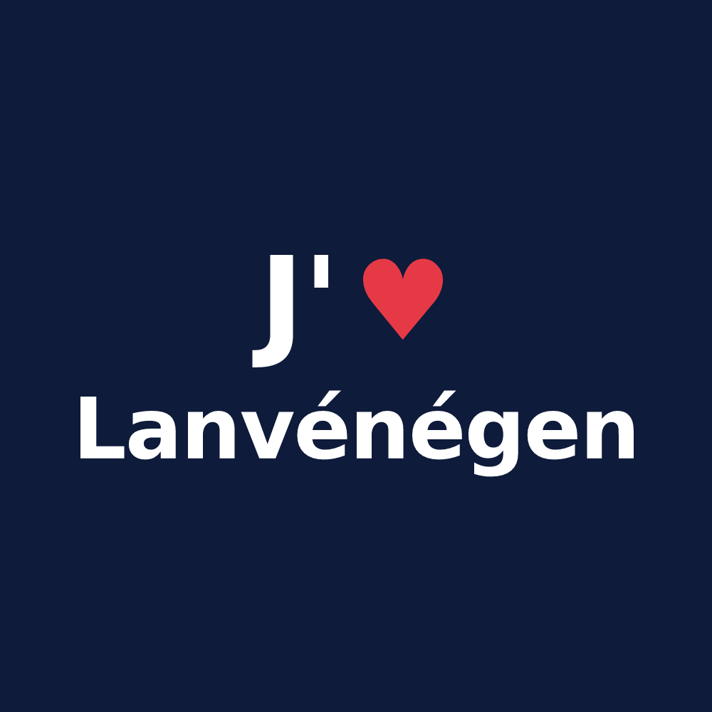 T-shirt personnalisé Lanvénégen — design J'aime Lanvénégen