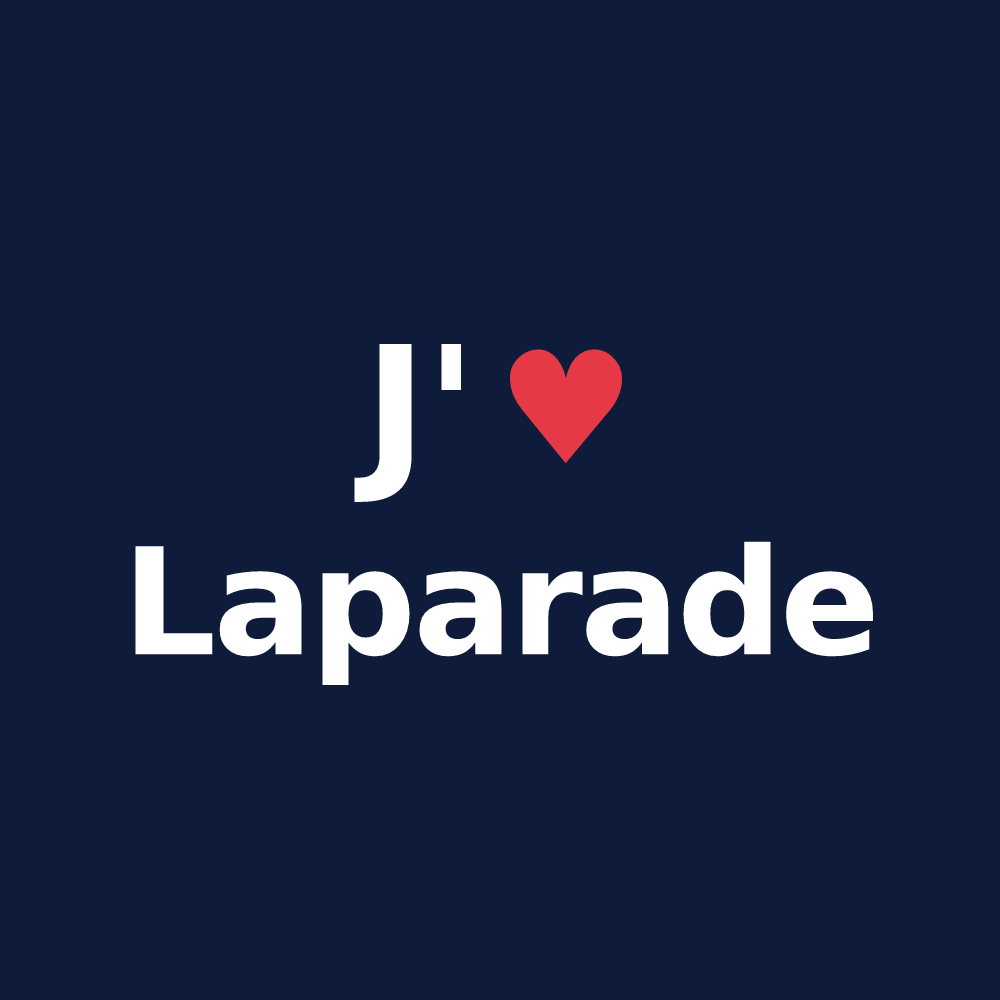 T-shirt personnalisé Laparade — design J'aime Laparade