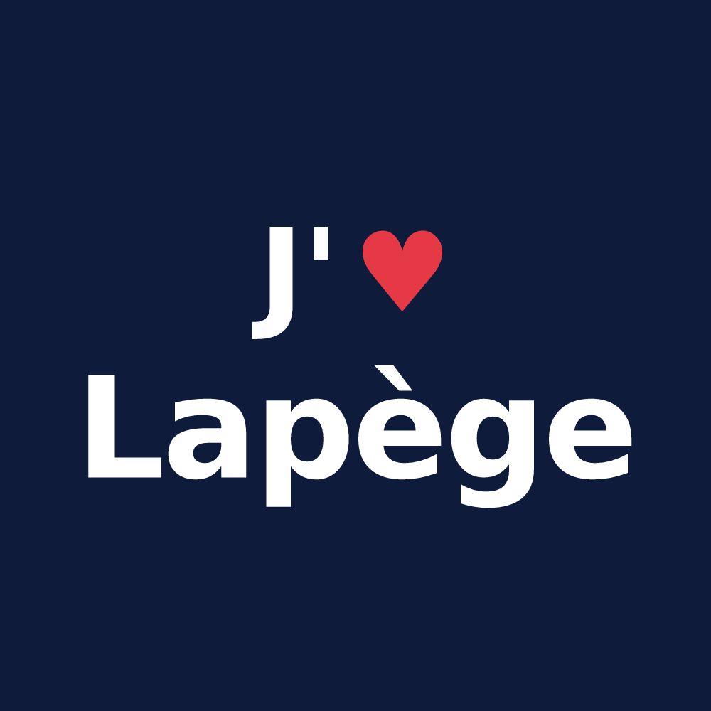 T-shirt personnalisé Lapège — design J'aime Lapège