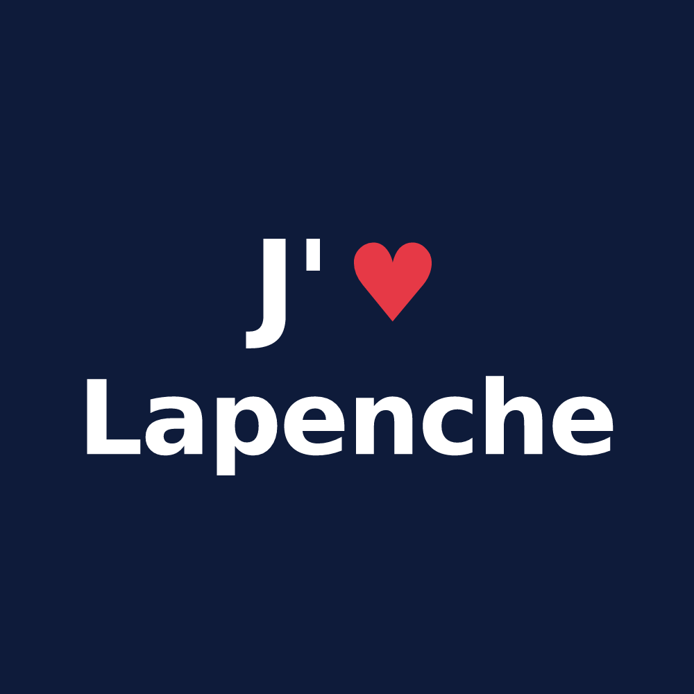 T-shirt personnalisé Lapenche — design J'aime Lapenche