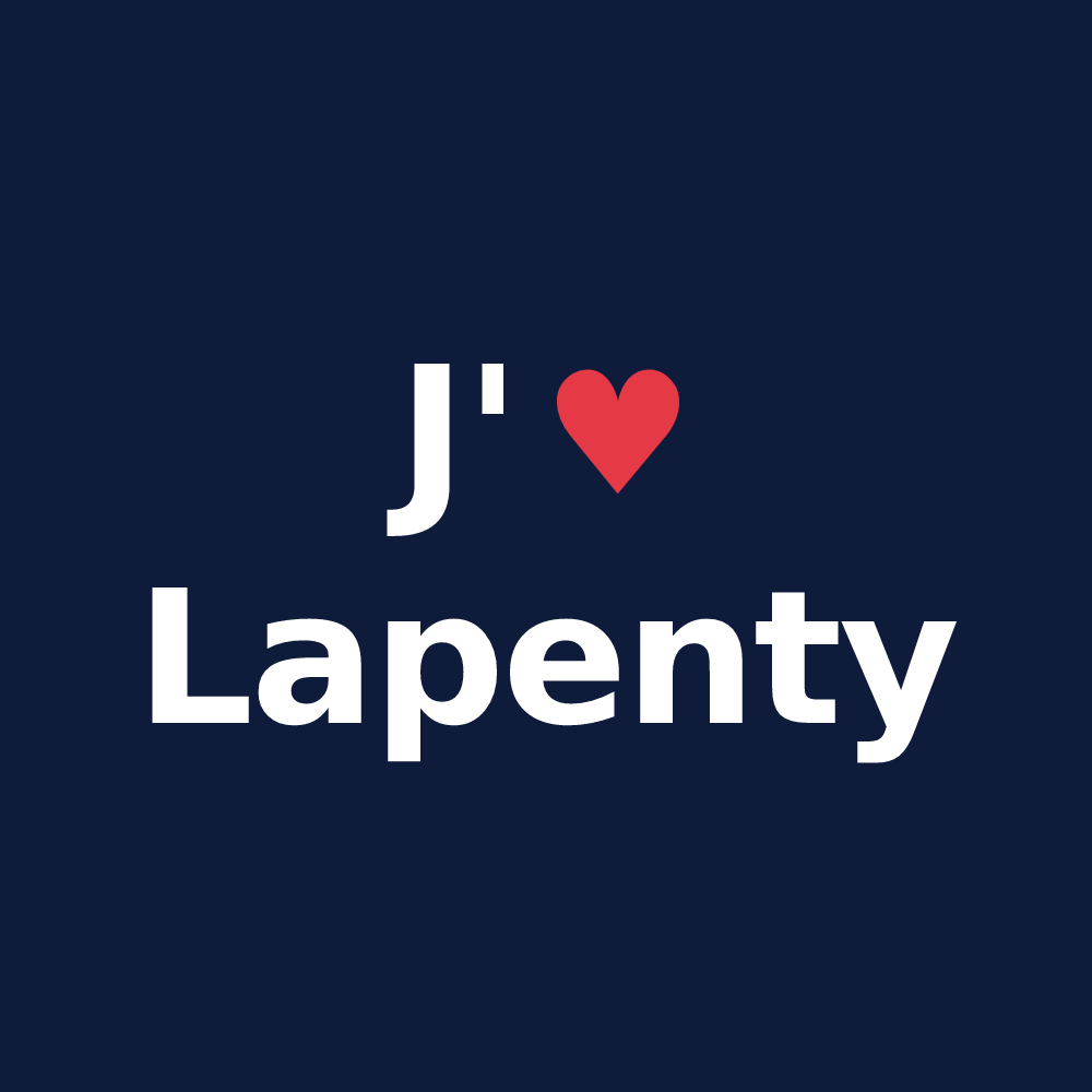 T-shirt personnalisé Lapenty — design J'aime Lapenty