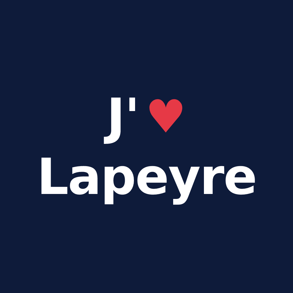 T-shirt personnalisé Lapeyre — design J'aime Lapeyre