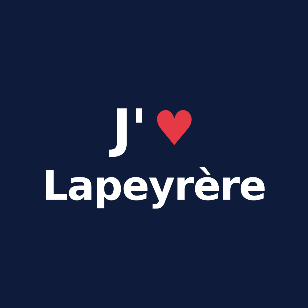 T-shirt personnalisé Lapeyrère — design J'aime Lapeyrère