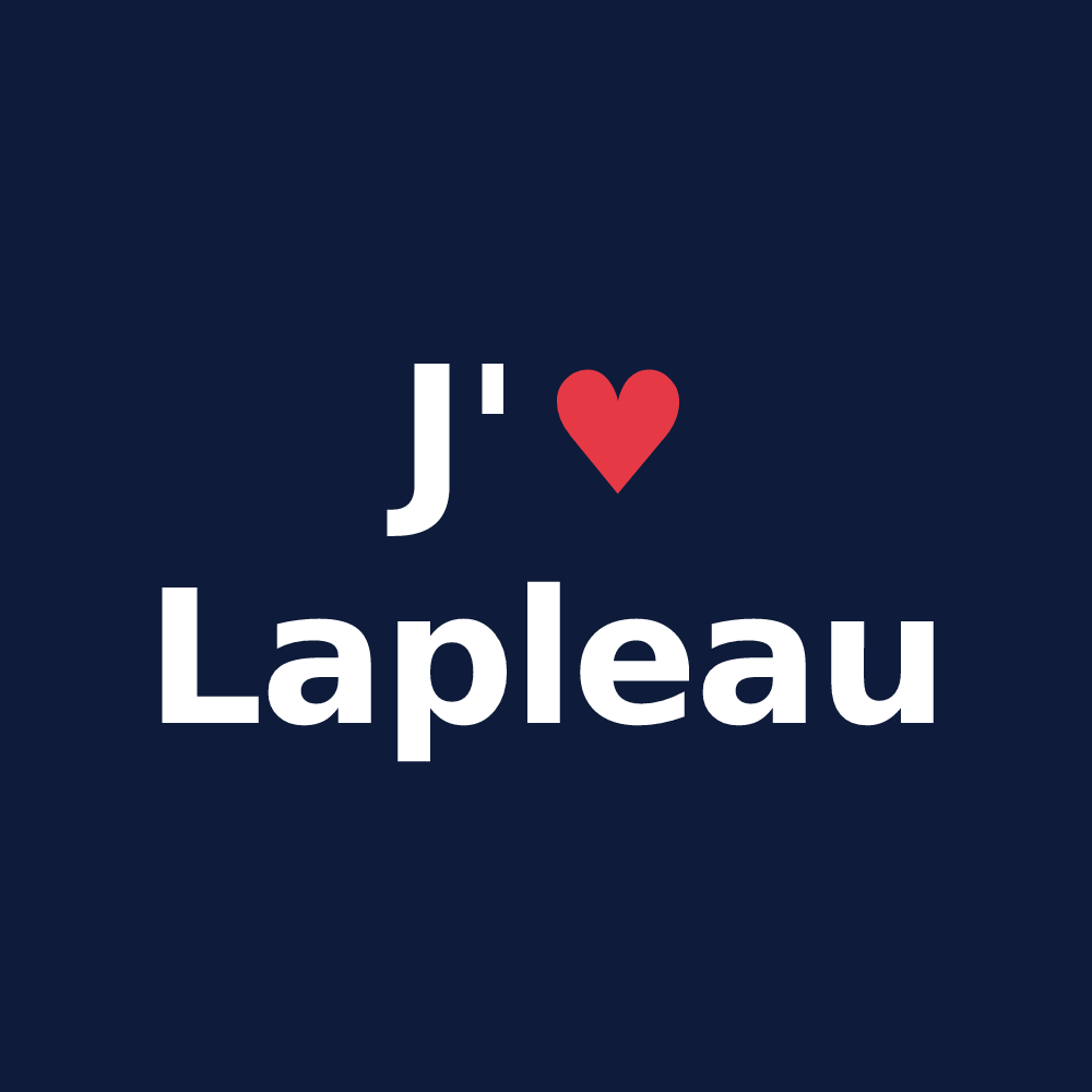 T-shirt personnalisé Lapleau — design J'aime Lapleau