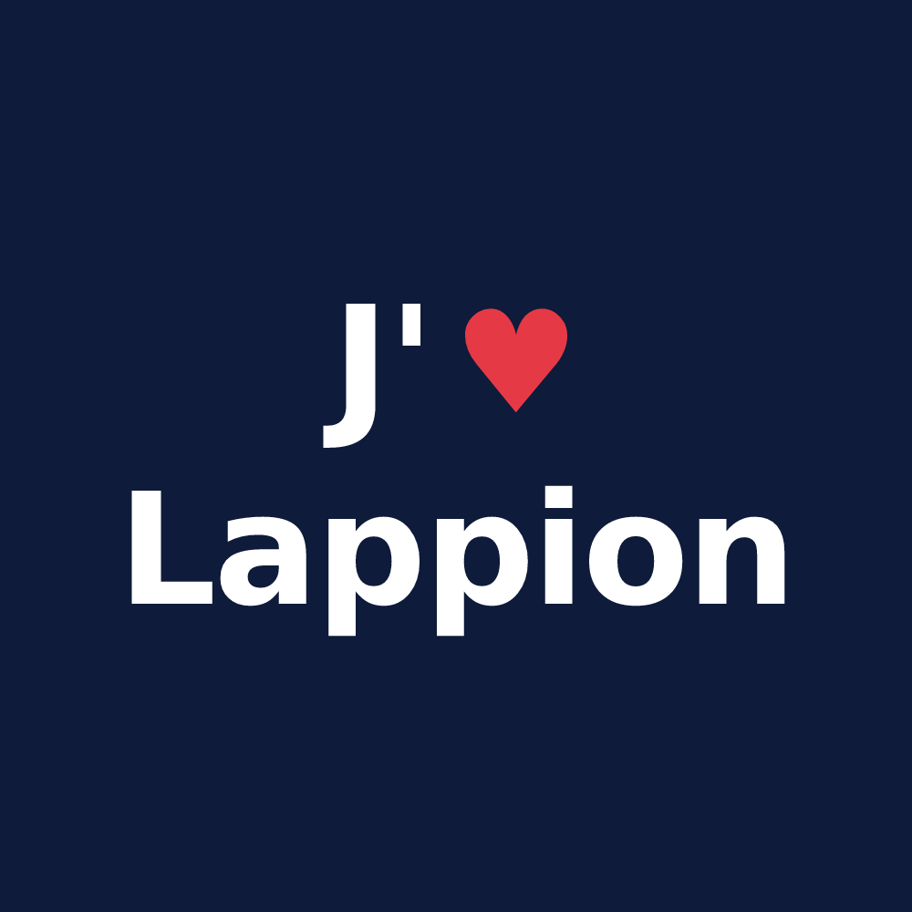 T-shirt personnalisé Lappion — design J'aime Lappion