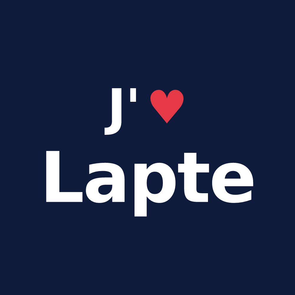 T-shirt personnalisé Lapte — design J'aime Lapte
