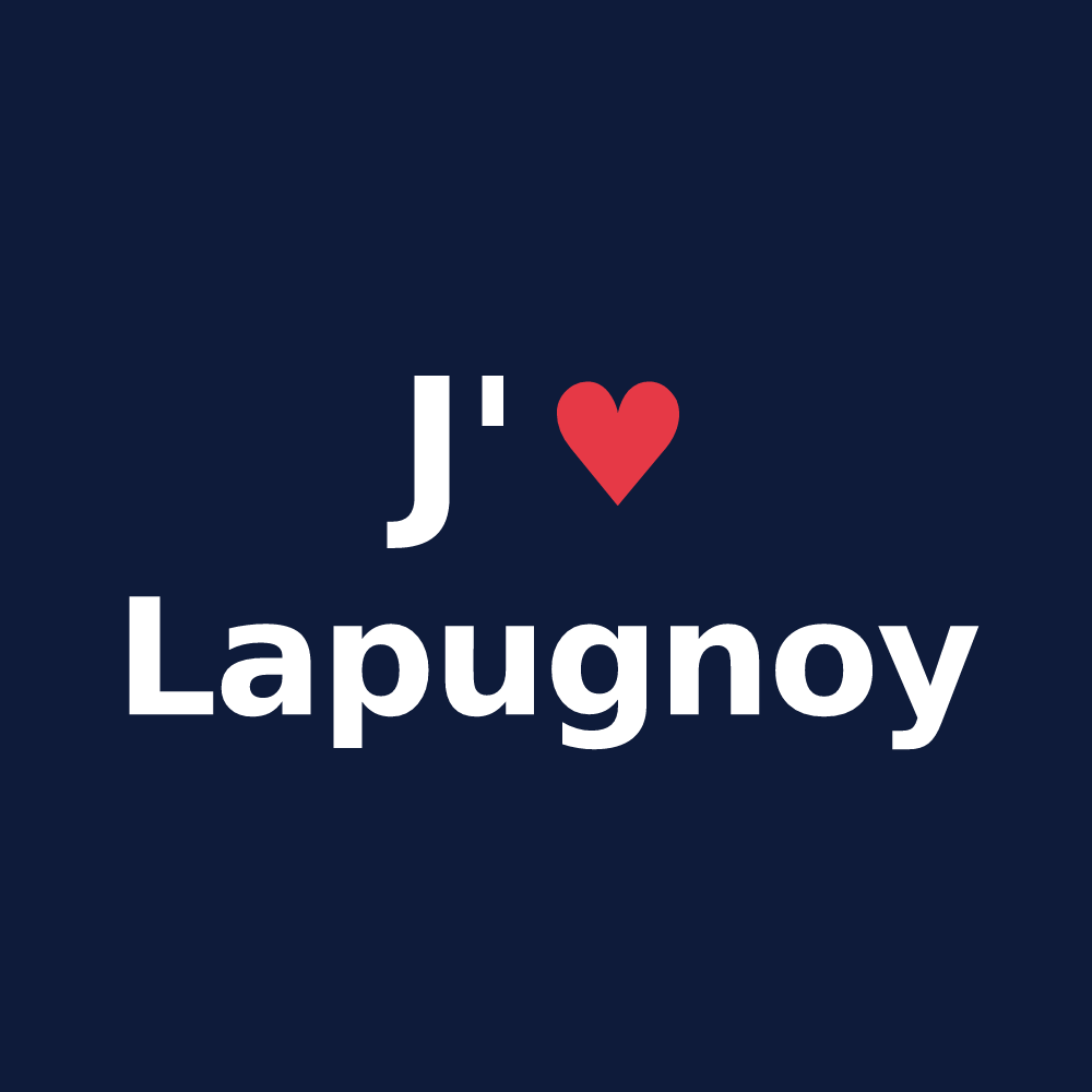 T-shirt personnalisé Lapugnoy — design J'aime Lapugnoy