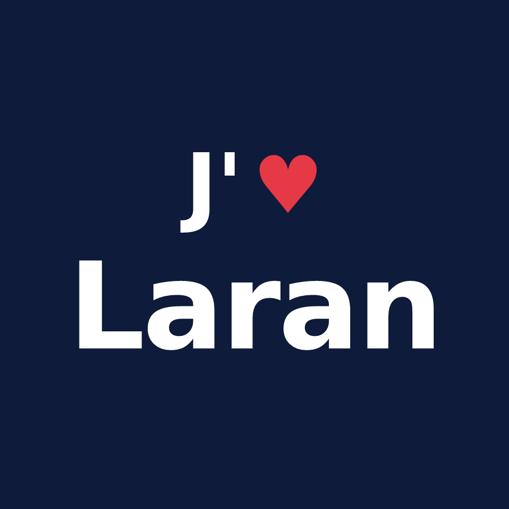 T-shirt personnalisé Laran — design J'aime Laran