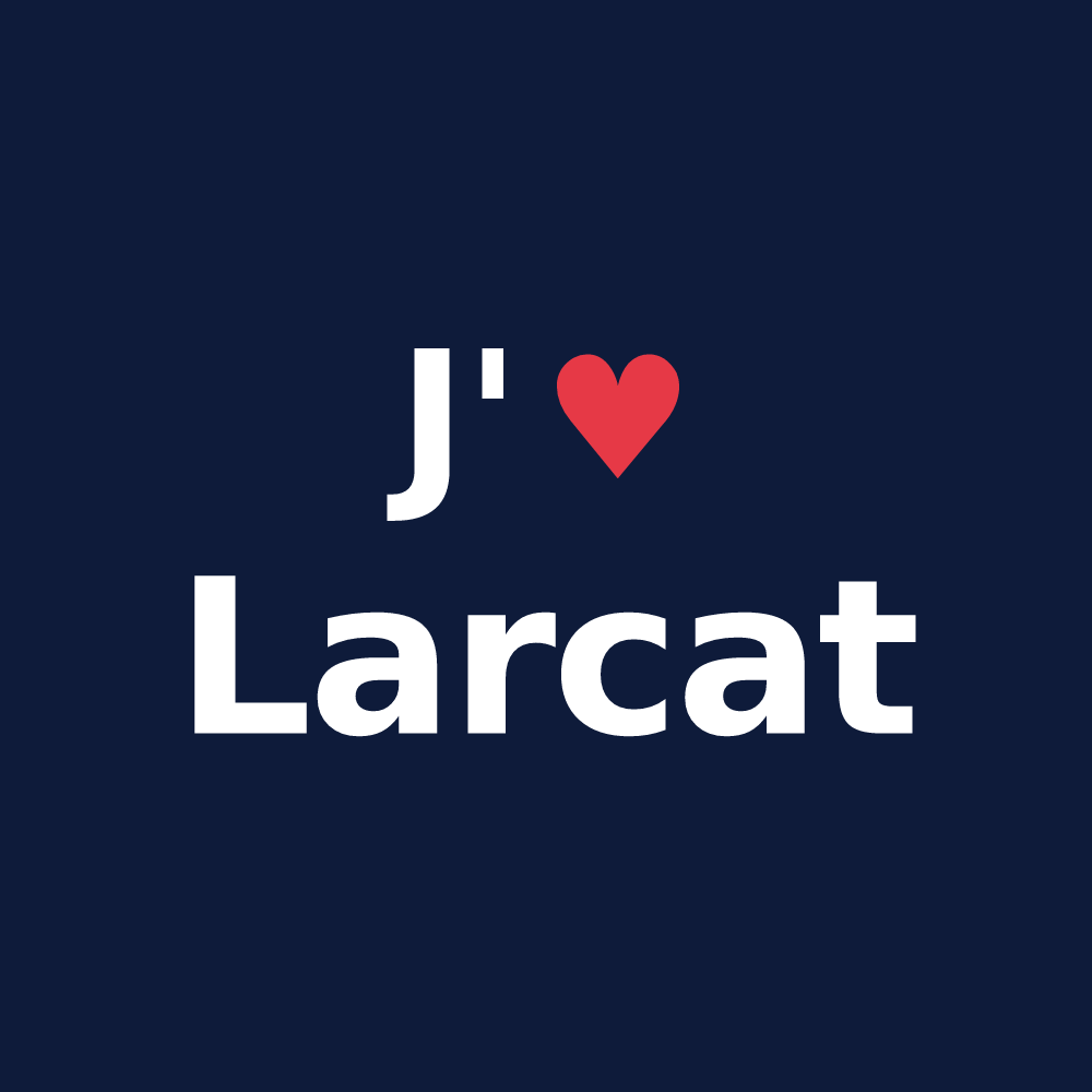 T-shirt personnalisé Larcat — design J'aime Larcat