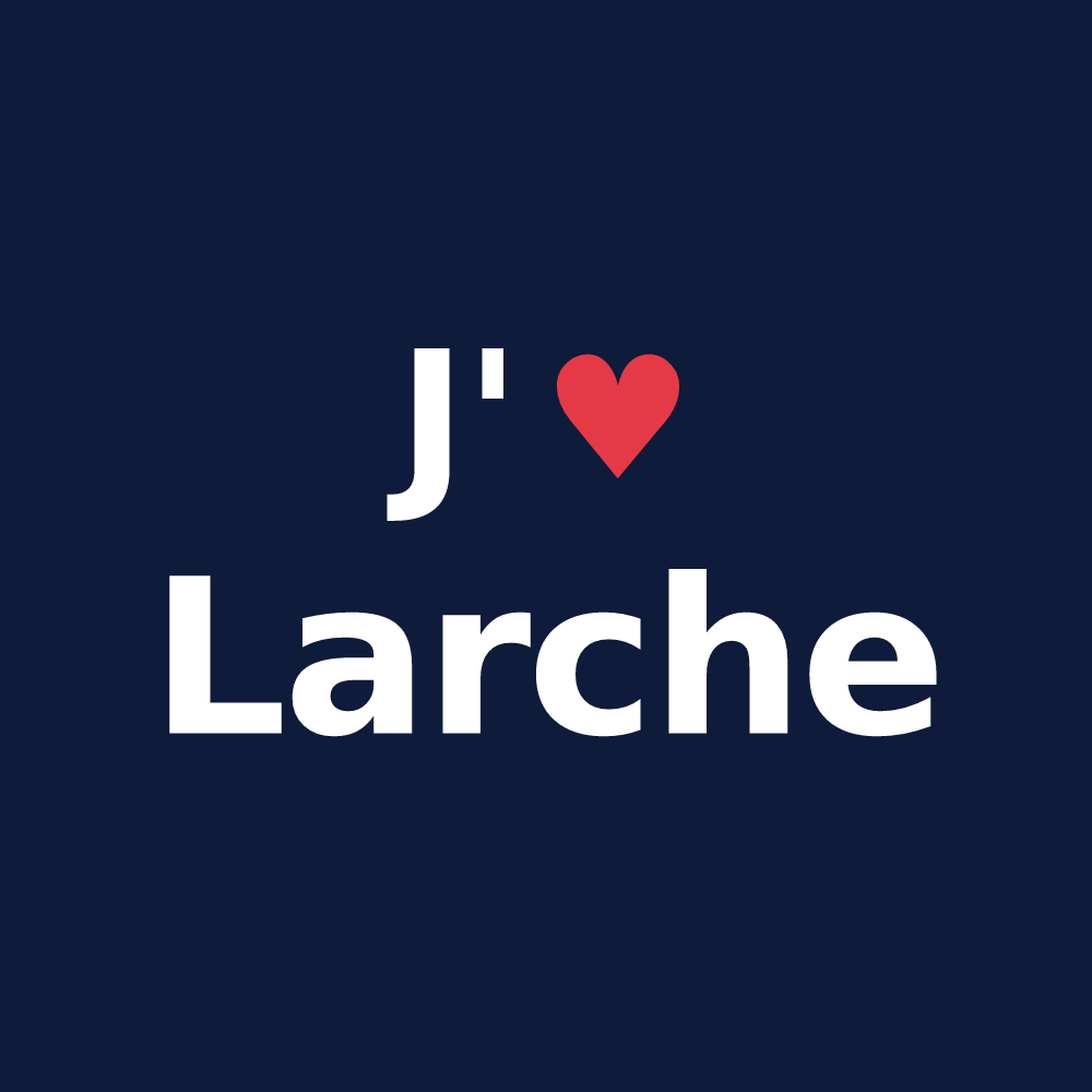 T-shirt personnalisé Larche — design J'aime Larche