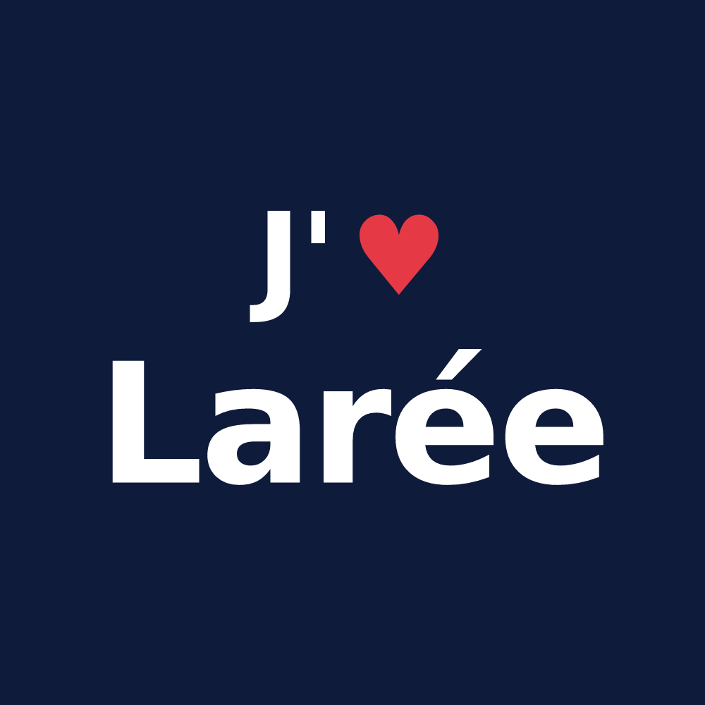 T-shirt personnalisé Larée — design J'aime Larée