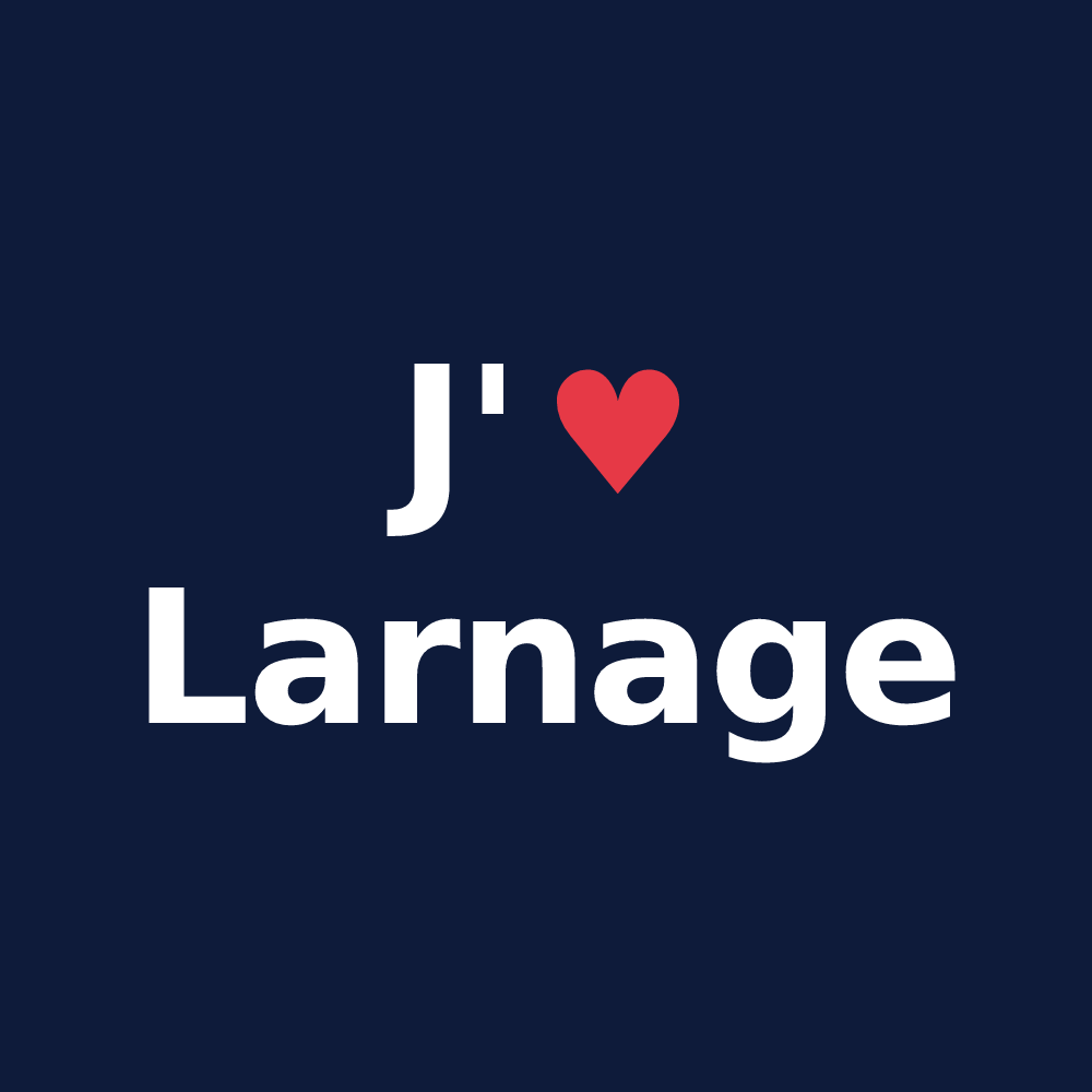 T-shirt personnalisé Larnage — design J'aime Larnage