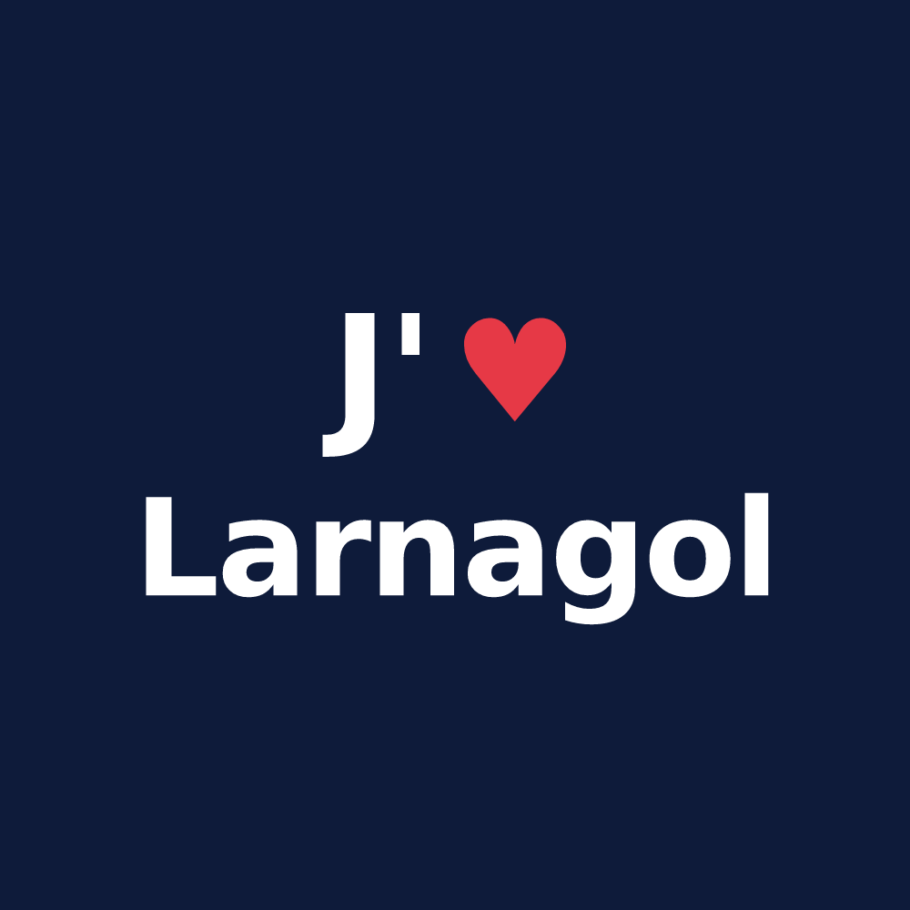 T-shirt personnalisé Larnagol — design « J'aime Larnagol » imprimé sur le t-shirt
