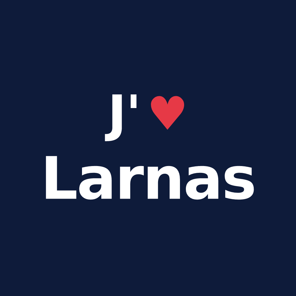 T-shirt personnalisé Larnas — design J'aime Larnas