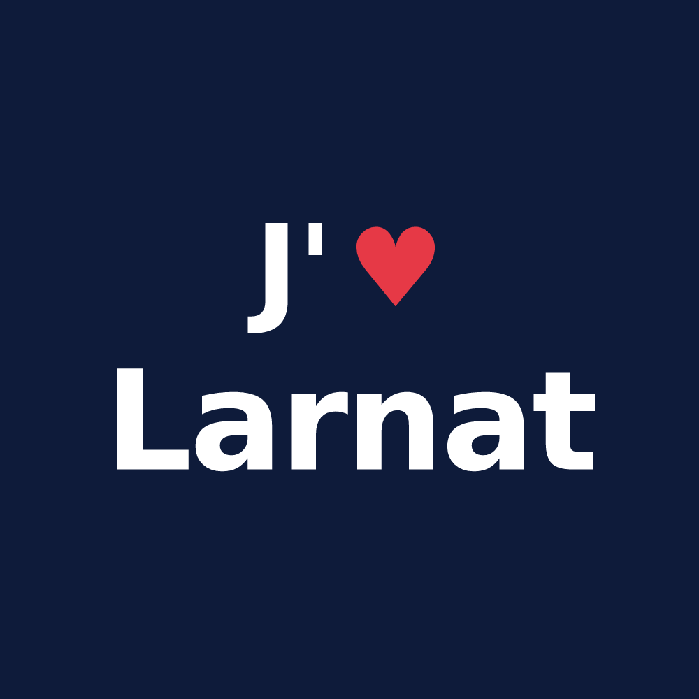 T-shirt personnalisé Larnat — design J'aime Larnat