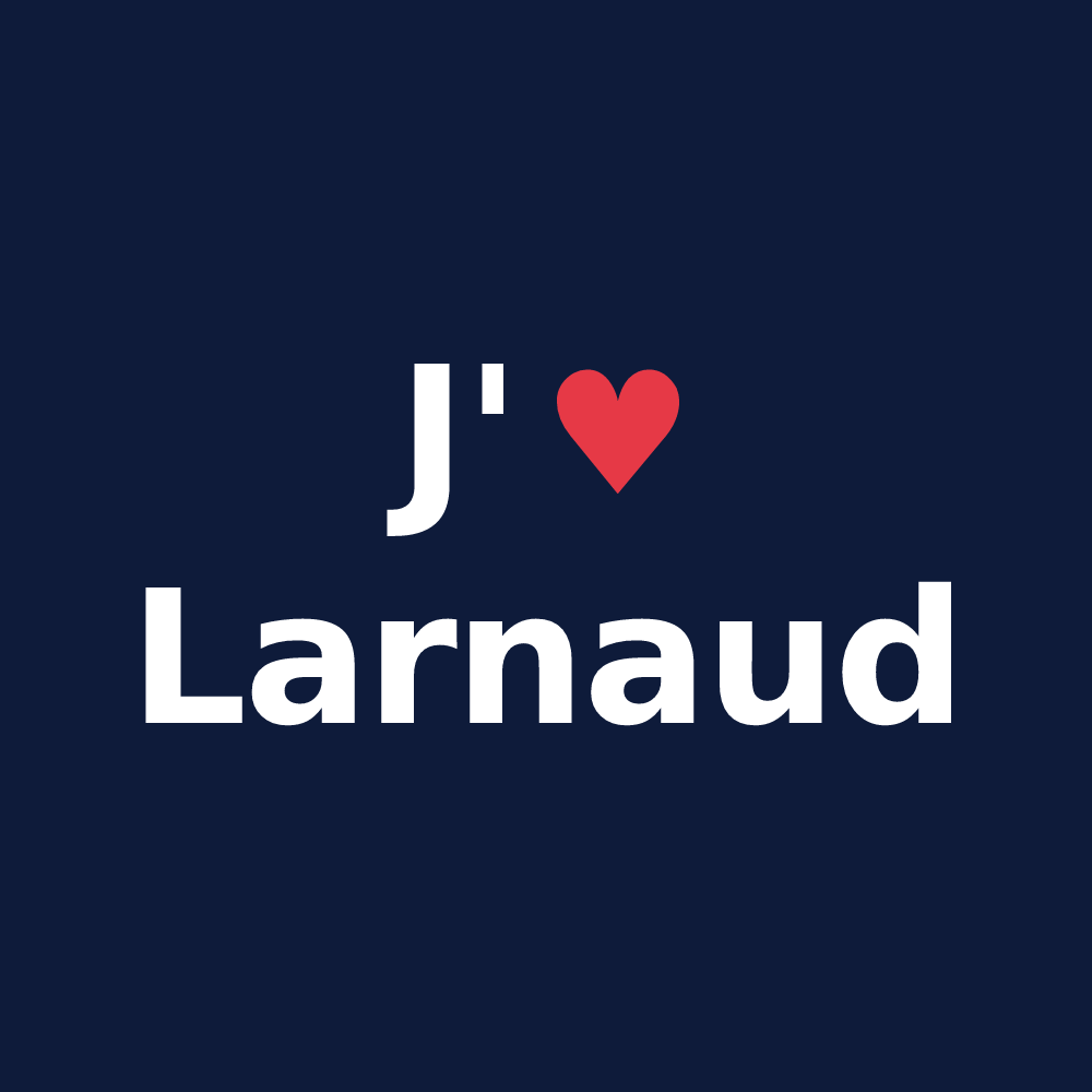 T-shirt personnalisé Larnaud — design J'aime Larnaud