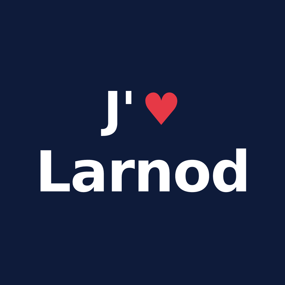 T-shirt personnalisé Larnod — design J'aime Larnod