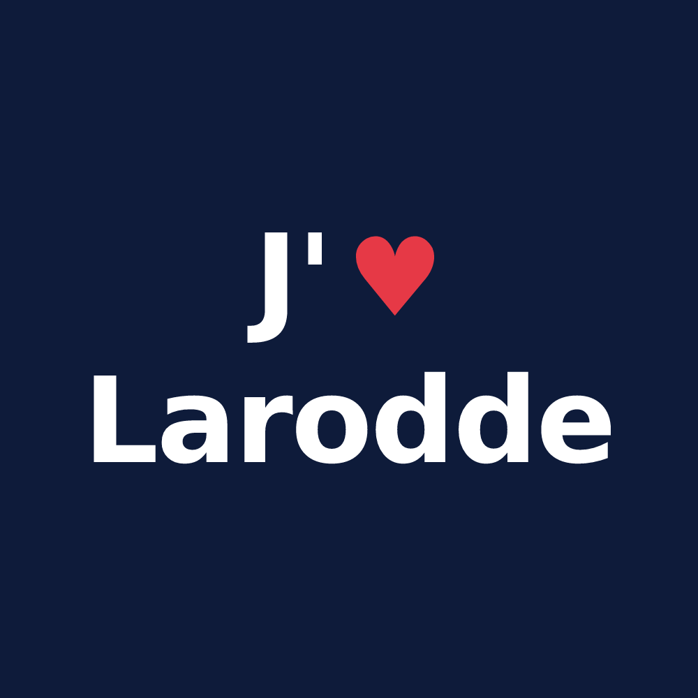 T-shirt personnalisé Larodde — design J'aime Larodde